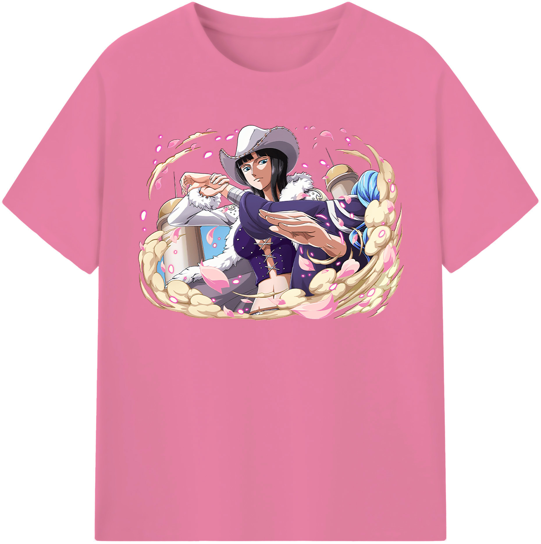 ワンピース ニコ・ロビン ONE PIECE Nico Robin 綿100％半袖Tシャツ（フロントプリント）